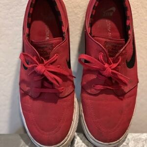 Nike Red and Black Stefan Janoski Sneakers